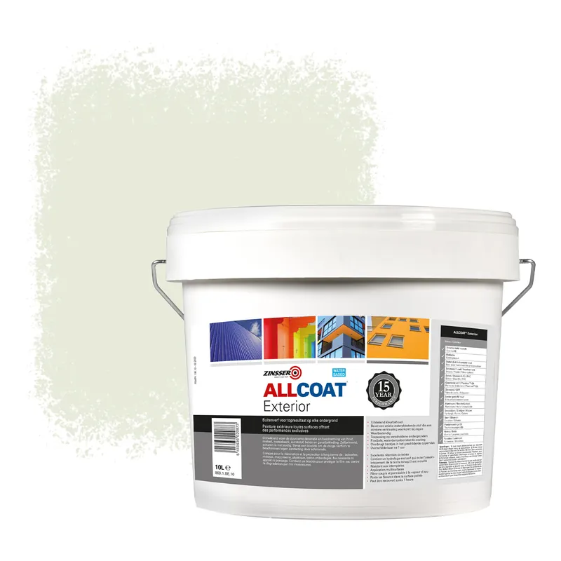 Direct Beschikbaar Zinsser Allcoat Exterior Muurverf RAL 9002 Grijswit - 10 liter