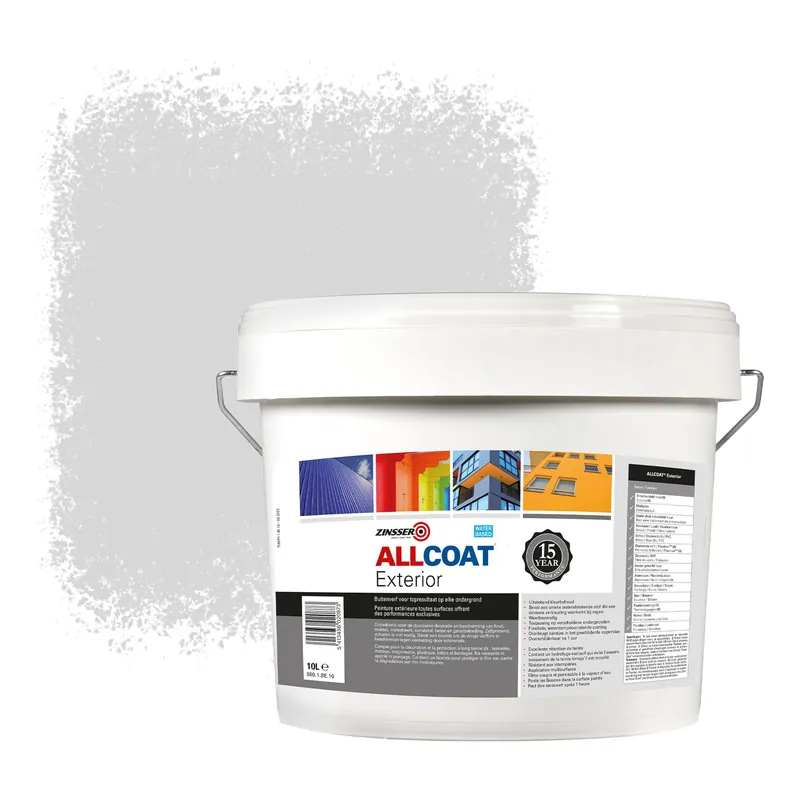Zinsser Allcoat Exterior Muurverf RAL 9018 Papyruswit - 10 liter Snelle Levering