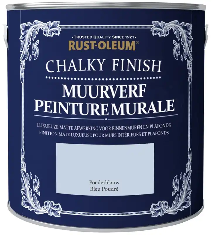 Rust-Oleum Chalky Finish Muurverf Poederblauw 2,5 liter Dagaanbieding
