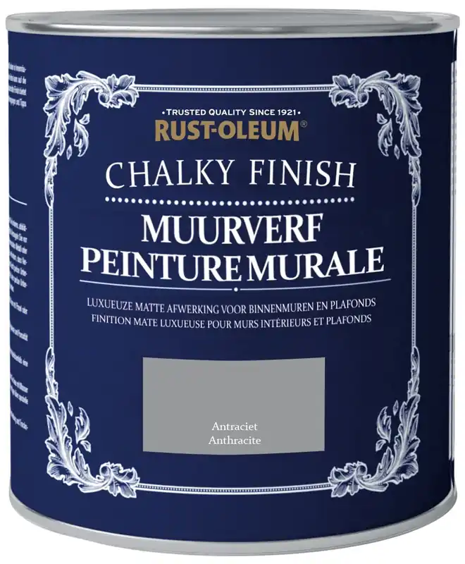 Nu Kopen Rust-Oleum Chalky Finish Muurverf Antraciet 1 liter