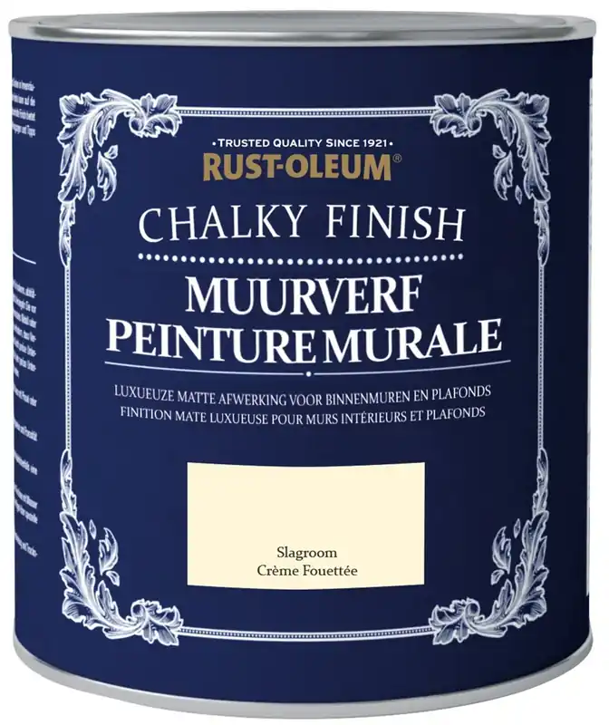 Fabrieksprijs Rust-Oleum Chalky Finish Muurverf Slagroom 1 liter