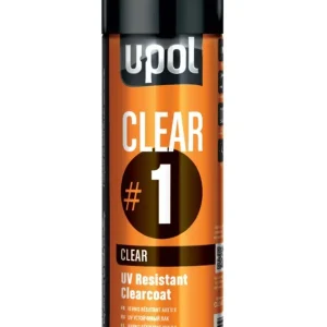 Gereduceerde Prijs U-POL #1 CLEAR UV-bestendige Blanke Lak Hoogglans spuitbus 450ml