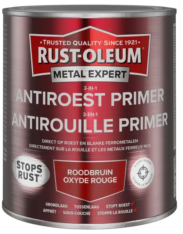 Rust-Oleum Metal Expert 3-in-1 Anti Roest Primer in blik - 750ml Koopje