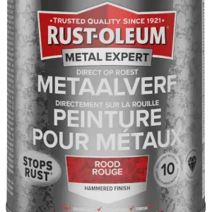 Nu Kopen Rust-Oleum Metal Expert Direct Op Roest Hamerslag Verf Rood 750ml