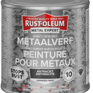 Beperkte Voorraad Rust-Oleum Metal Expert Direct Op Roest Hamerslag Verf Antraciet 250ml