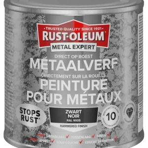 Rust-Oleum Metal Expert Direct Op Roest Hamerslag Verf Zwart 250ml Favoriet