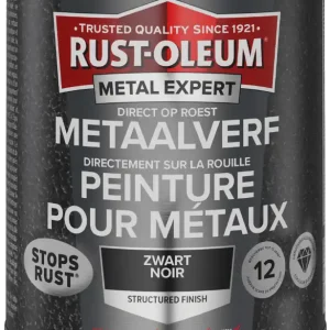 Gratis Retour Rust-Oleum Metal Expert Direct Op Roest Structuurverf Zwart 750ml