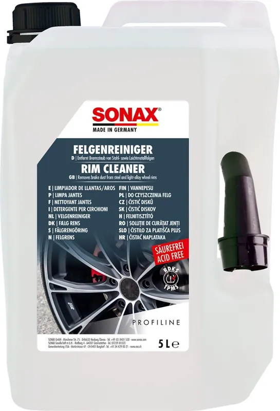 SONAX Velgenreiniger Zuurvrij 5 liter - Jerrycan Gratis Retour