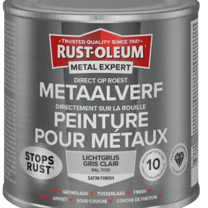 Rust-Oleum Metal Expert Direct Op Roest Metaal Verf Zijdeglans 250ml - RAL 7035 Fabrieksprijs