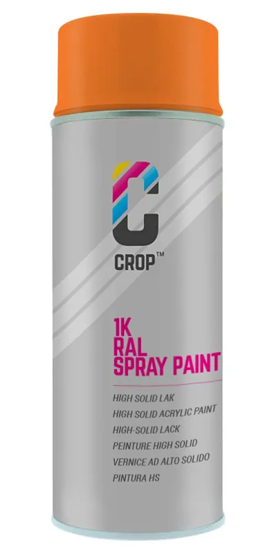 Flitsaanbieding CROP RAL 2003 Hoogglans Pasteloranje spuitbus 400ml