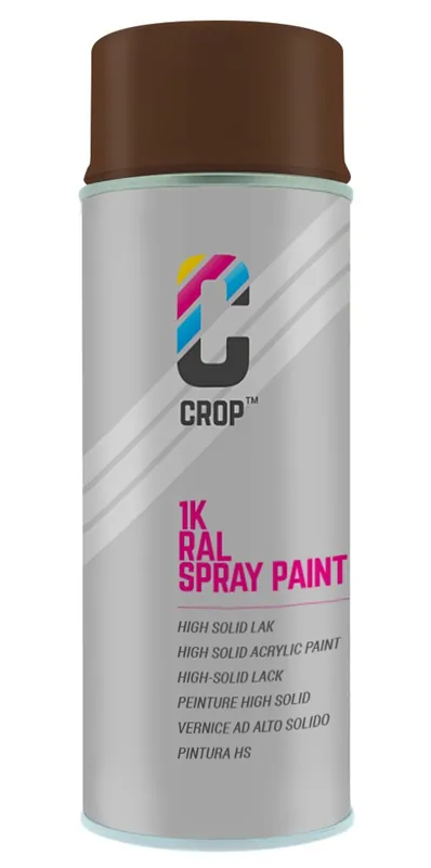 CROP RAL 8011 Hoogglans Notenbruin spuitbus 400ml Actieprijs