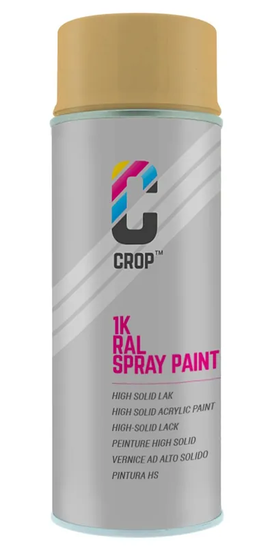 Direct Verzonden CROP RAL 1002 Mat Zandgeel spuitbus 400ml