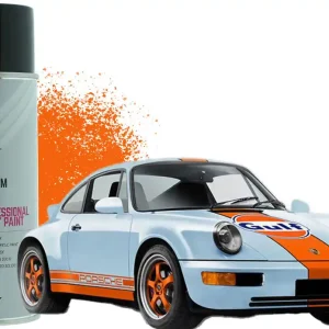 Porsche GULF Oranje lak spuitbus Laatste Versie