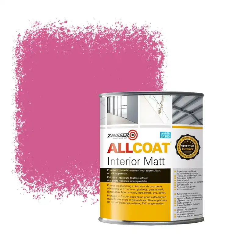 Populair Zinsser Allcoat Interior Muurverf RAL 4003 Heideviolet - 1 liter