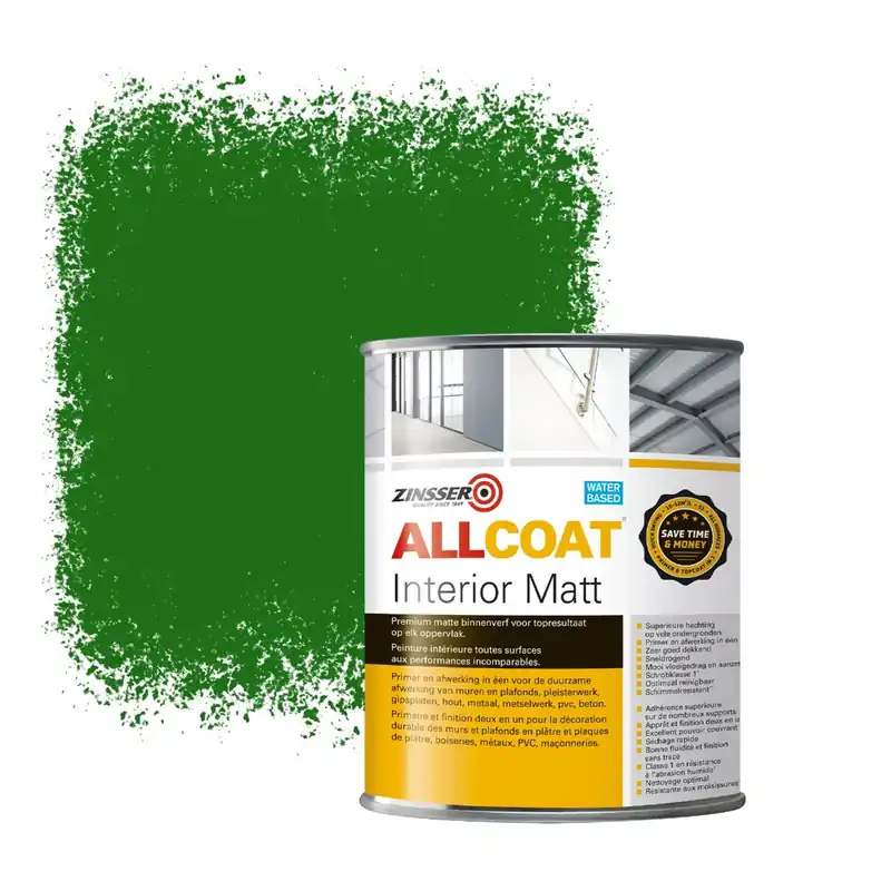 Nieuw Zinsser Allcoat Interior Muurverf RAL 6017 Meigroen - 1 liter