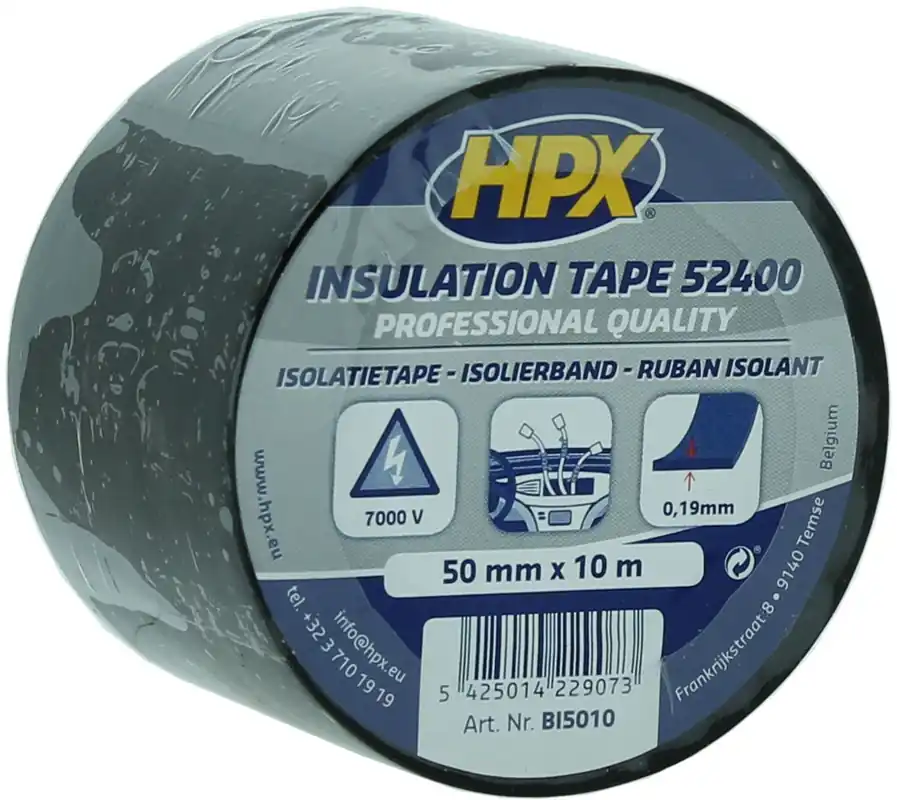 Goedkoop HPX 52400 Isolatietape ZWART 50mm x 10 meter