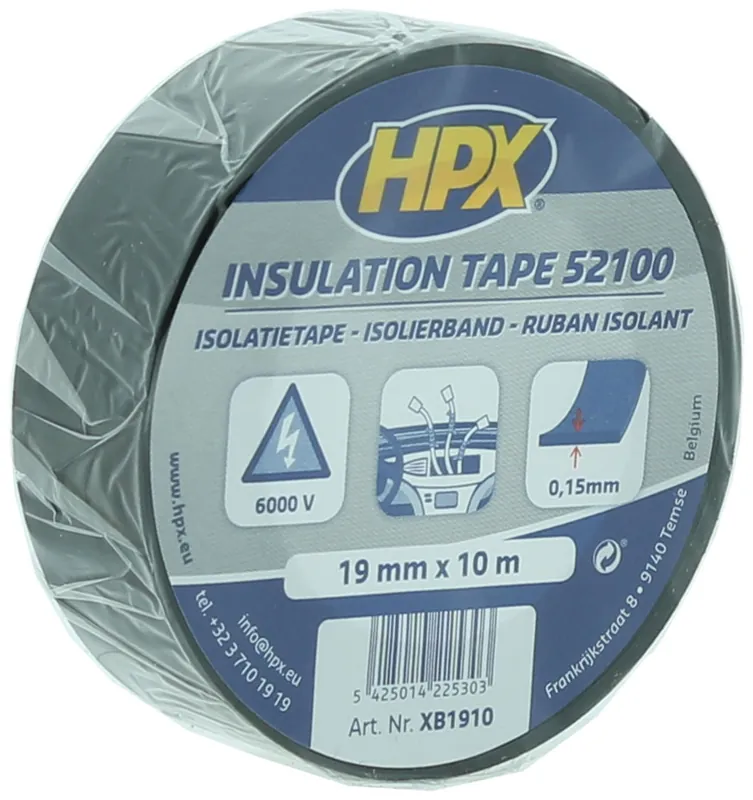 Laatste Versie HPX 52100 VDE Isolatietape ZWART 19mm x 10 meter
