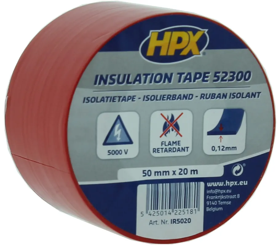 HPX 52300 Isolatietape ROOD 50mm x 20 meter Aanbieding