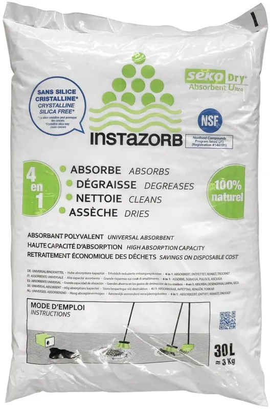 INSTAZORB Absorptiekorrels 30 liter ZAK - 3kg Fabrieksprijs