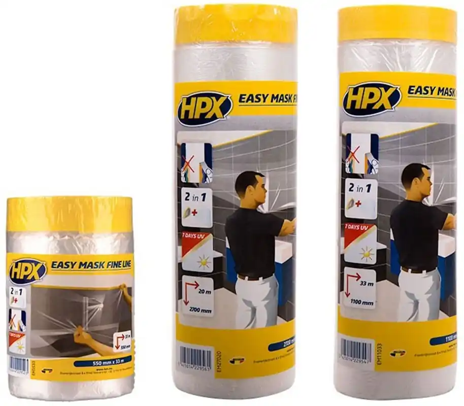 HPX EASY MASK FINE LINE Afdekfolie met GOLD Tape Flitsaanbieding