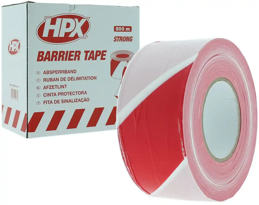 Hoge Kwaliteit HPX Afzetlint Rood Wit 70mm - 500 meter