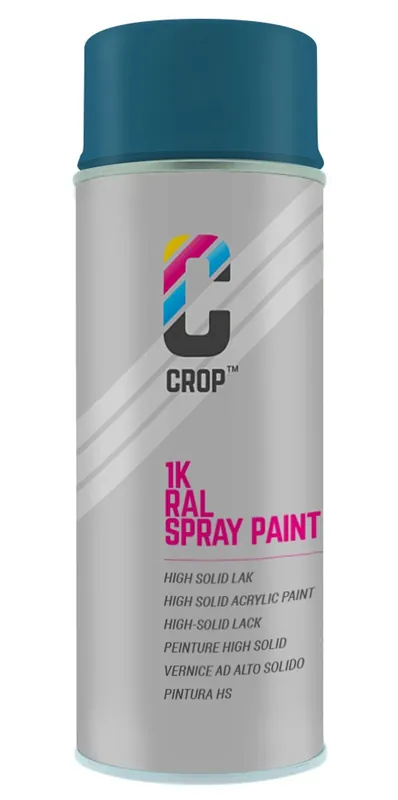 Aanbieding CROP RAL 5009 Zijdeglans Azuurblauw spuitbus 400ml