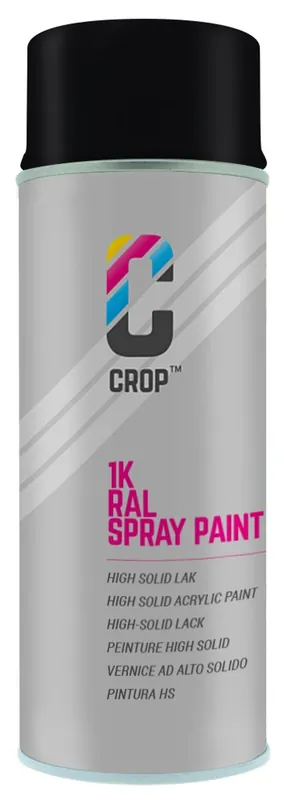 Tijdelijk Beschikbaar CROP RAL 9005 Zijdeglans Gitzwart spuitbus 400ml