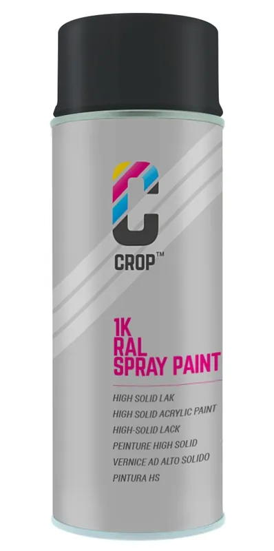 CROP RAL 9011 Zijdeglans Grafietzwart spuitbus 400ml Merkproduct