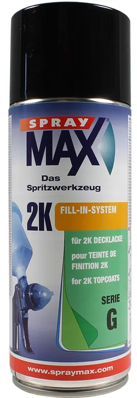 2K Zwart spuitbus SprayMax - RAL9005 - 400ml Voordeelprijs