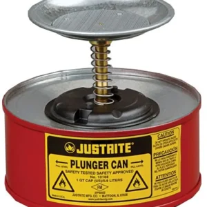 Flitsaanbieding JUSTRITE Plunjerkan Metaal - ROOD 1 liter