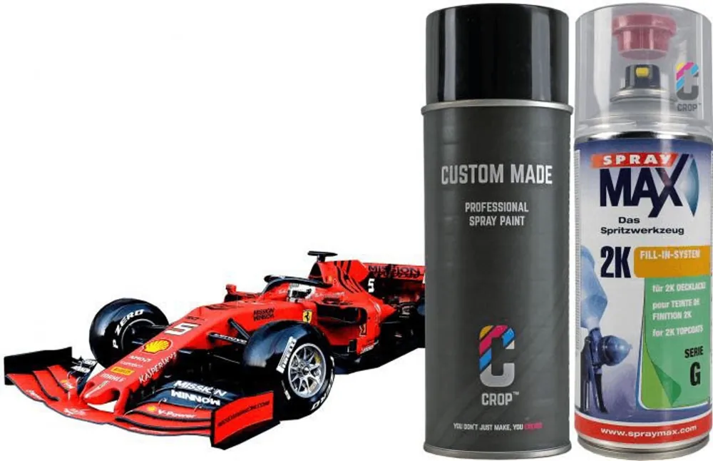 Voordeelprijs Ferrari Rood Lak in Spuitbus 1K of 2K - Formule 1