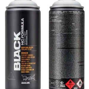 Weekendaanbieding Montana BLACK Outline silver spuitbus 400ml