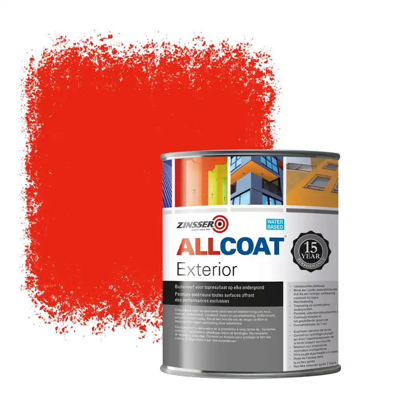 Zinsser Allcoat Exterior Muurverf RAL 3028 Pastelviolet - 1 liter Laatste Kans