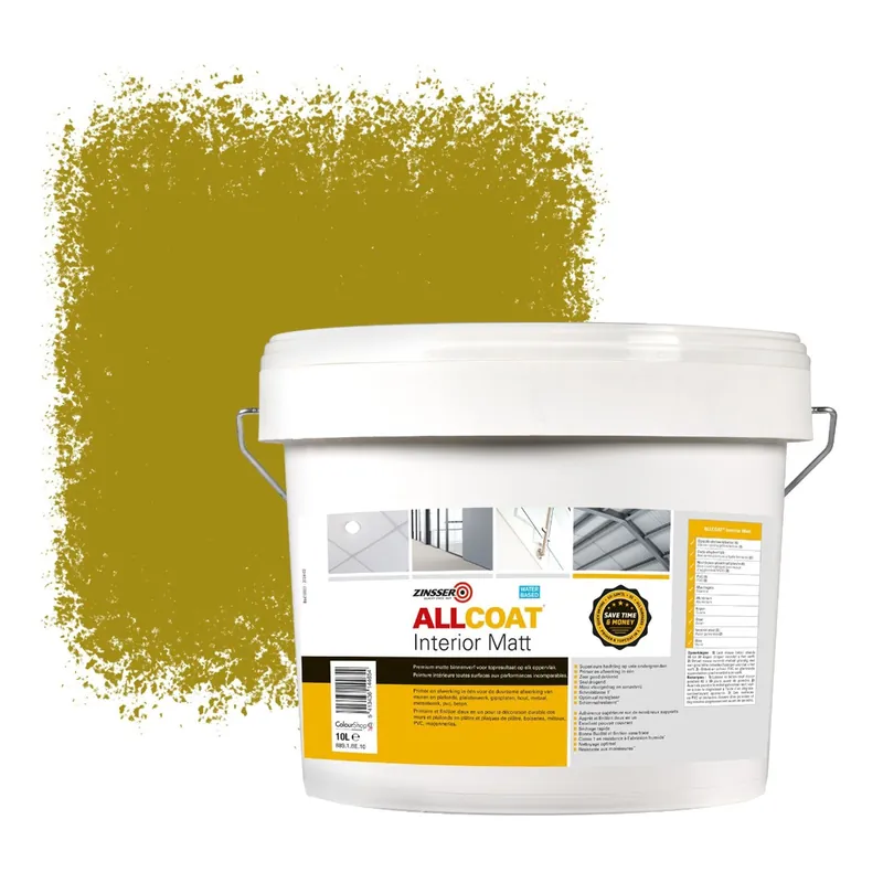 Zinsser Allcoat Interior Muurverf RAL 1027 Kerriegeel - 10 liter Uitverkoop