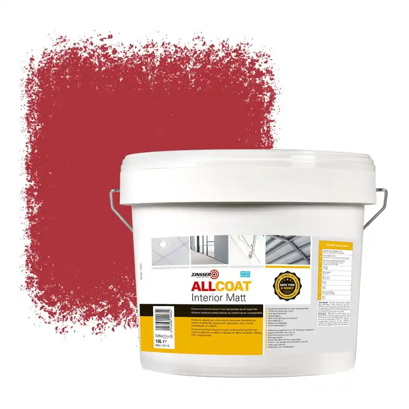 Direct Beschikbaar Zinsser Allcoat Interior Muurverf RAL 3031 Oriëntrood - 10 liter