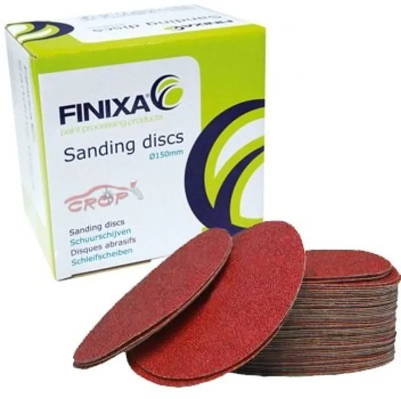 FINIXA RED Schuurschijven 150mm zonder gaten - Velcro Fabrieksprijs