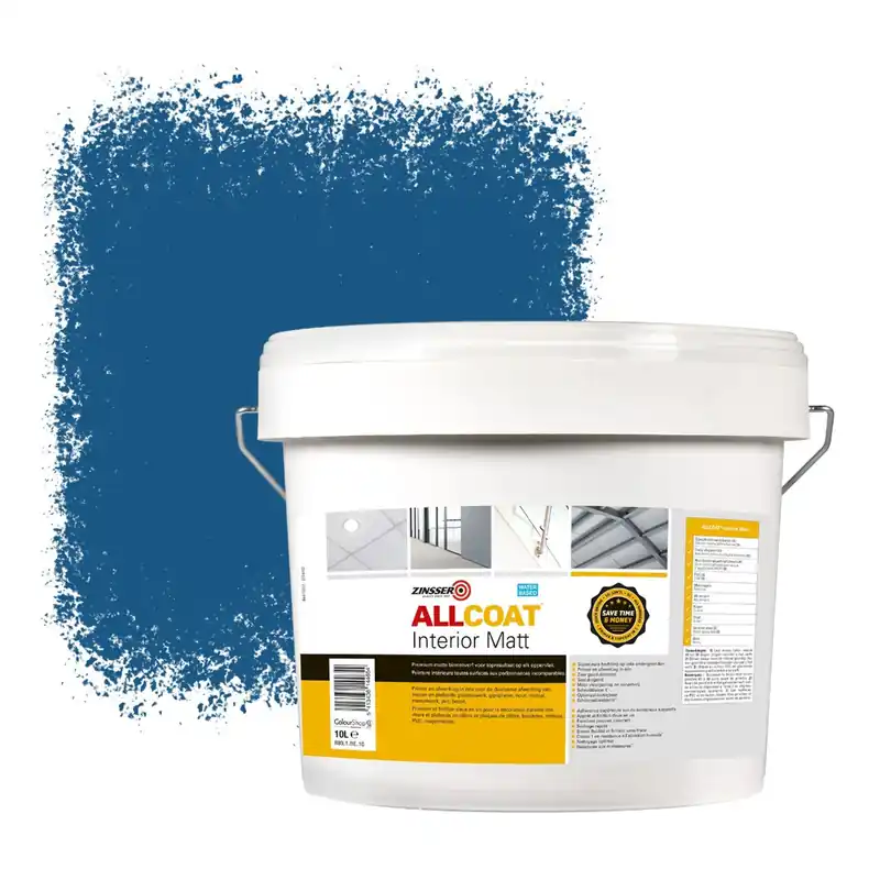 Zinsser Allcoat Interior Muurverf RAL 5019 Capriblauw - 10 liter Voordeelprijs