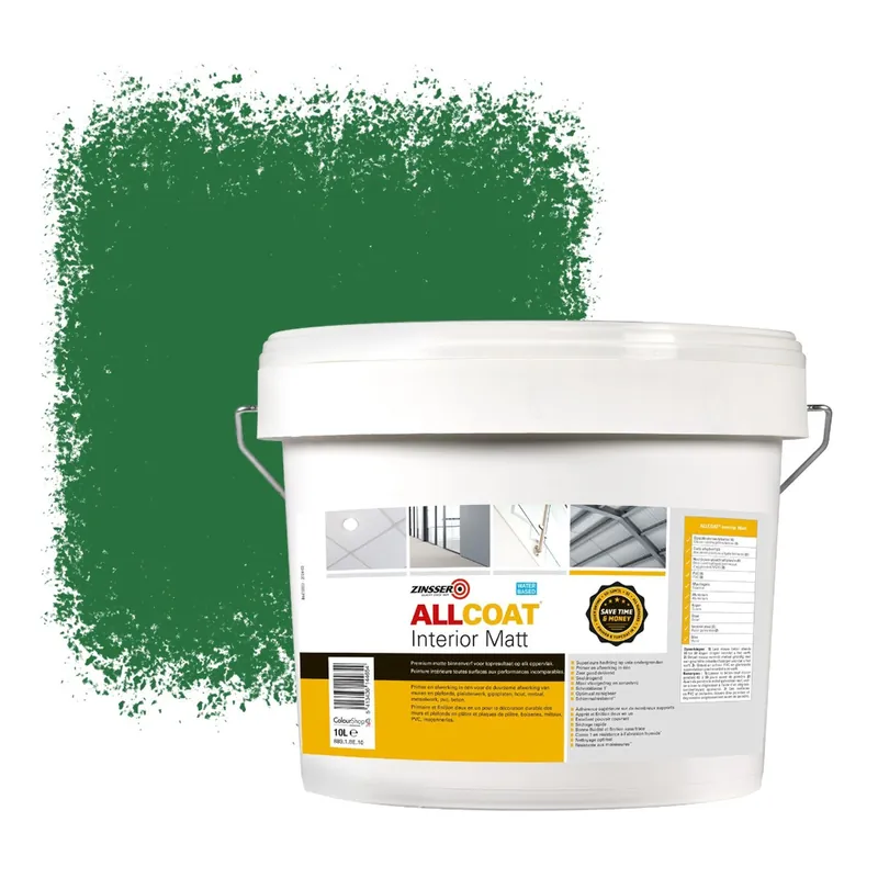 Zinsser Allcoat Interior Muurverf RAL 6001 Smaragdgroen - 10 liter Veilige Betaling