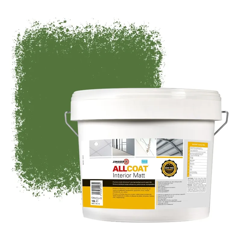Zinsser Allcoat Interior Muurverf RAL 6025 Varensgroen - 10 liter Favoriet