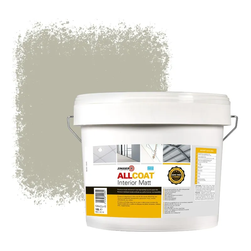 Zinsser Allcoat Interior Muurverf RAL 7032 Kiezelgrijs - 10 liter Aanbieding