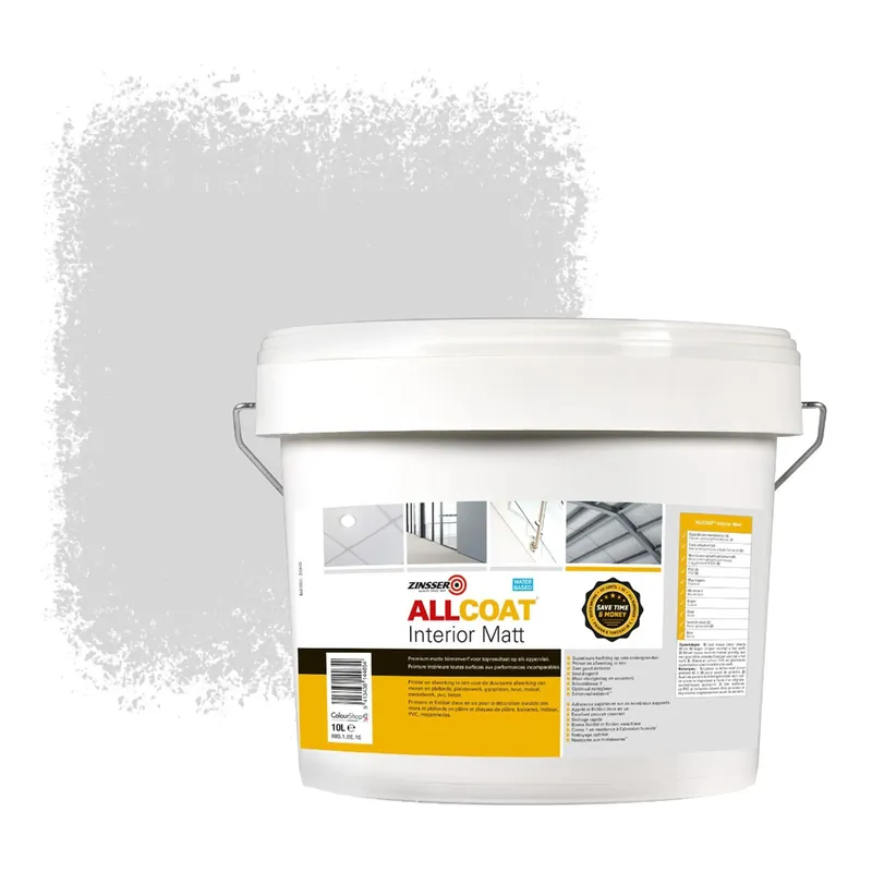 Zinsser Allcoat Interior Muurverf RAL 9018 Papyruswit - 10 liter Snelle Levering