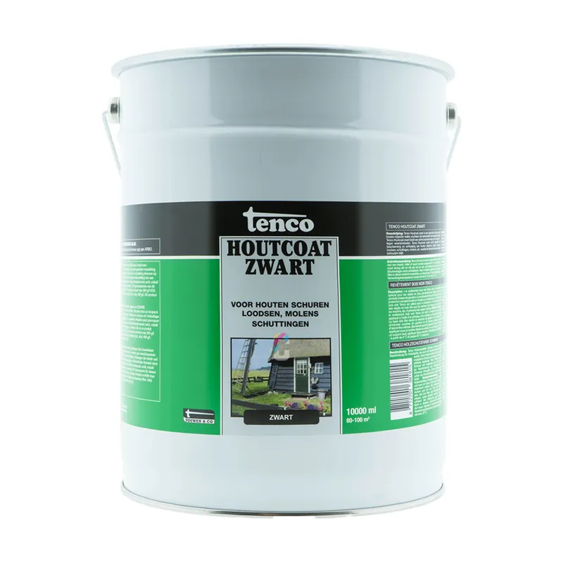 Laatste Versie Tenco Houtcoat Zwart 10 liter