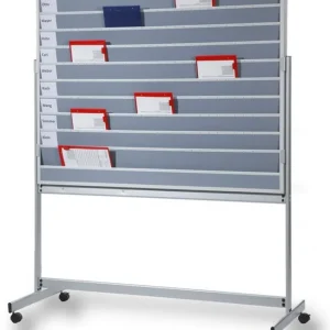 Seizoensaanbieding Verrijdbaar Werkorder planbord met 5 rijen, 9 sleuven en whiteboard (9019-00125)