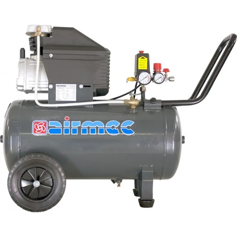 Alleen Vandaag AIRMEC KA50200C Verrijdbare Oliegesmeerde zuigercompressor 200 ltr/min - 1,65 pk