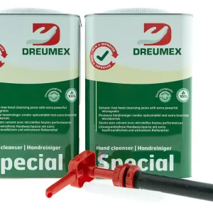Aanbieding Dreumex Special garagezeep - ACTIESET 2x 4.2kg + handpomp