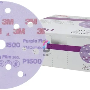 3M 260L+ Hookit Purple Finishing Schuurschijven 150mm 15 gaten - 50 stuks Beperkt Aanbod