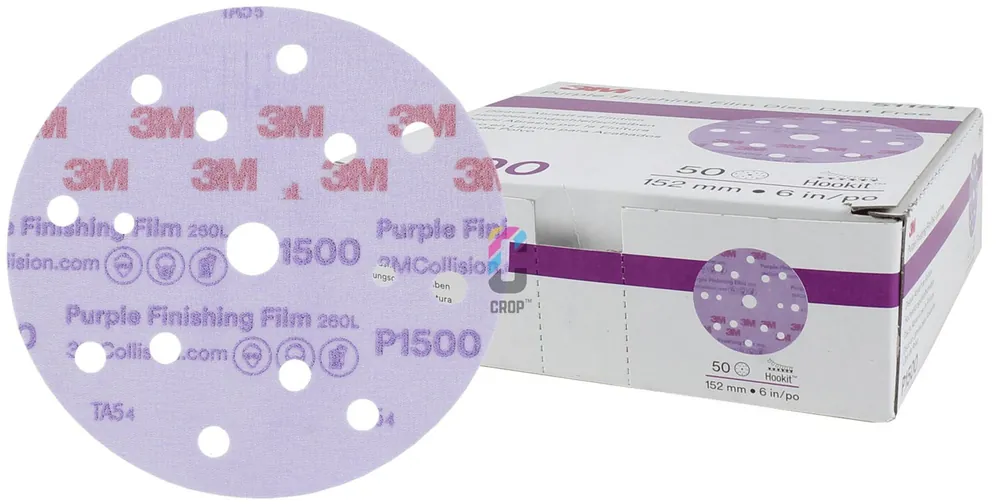 3M 260L+ Hookit Purple Finishing Schuurschijven 150mm 15 gaten - 50 stuks Beperkt Aanbod