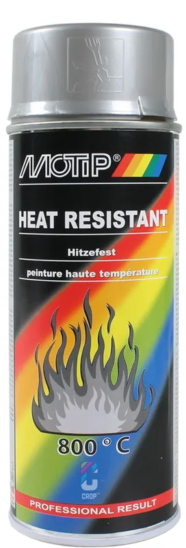 Snelle Levering MoTip Hittebestendige Lak ZILVER spuitbus 400ml