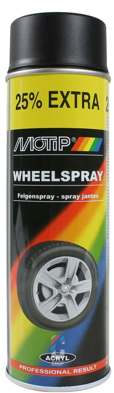 Gecertificeerd MoTip Velgenlak ZWART MAT spuitbus 500ml
