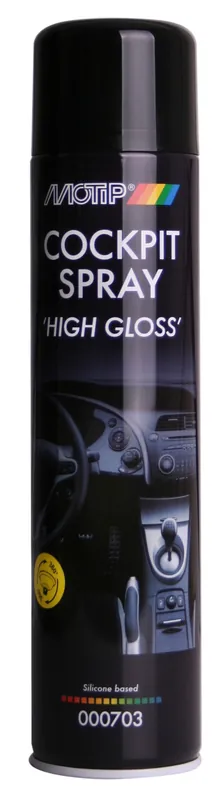 Direct Verzonden MoTip Car Care Black Cockpitspray High Gloss / Hoogglans 600ml spuitbus
